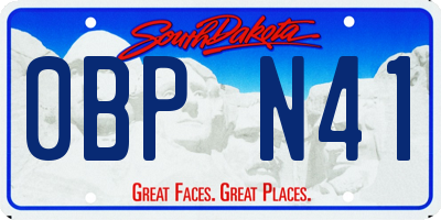 SD license plate 0BPN41