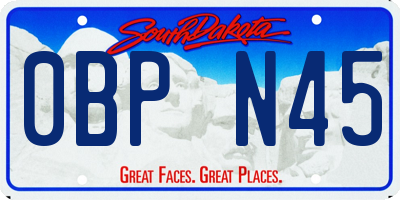 SD license plate 0BPN45