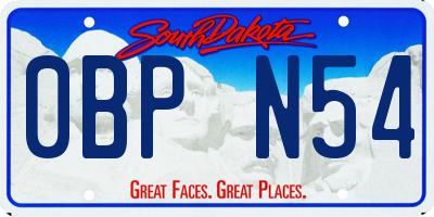SD license plate 0BPN54