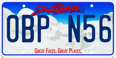 SD license plate 0BPN56