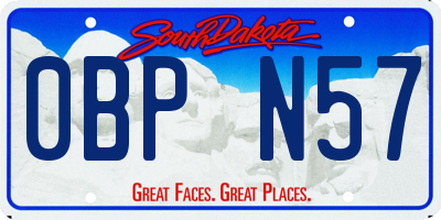 SD license plate 0BPN57