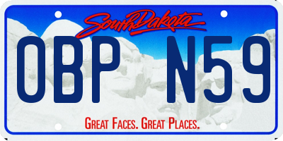 SD license plate 0BPN59