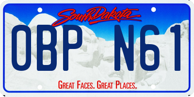 SD license plate 0BPN61