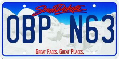 SD license plate 0BPN63