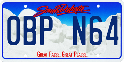 SD license plate 0BPN64