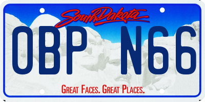 SD license plate 0BPN66