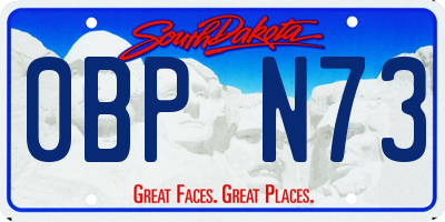 SD license plate 0BPN73