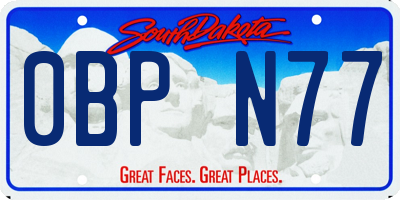 SD license plate 0BPN77