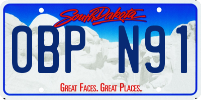 SD license plate 0BPN91