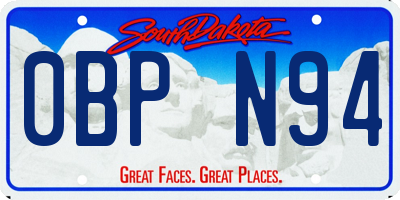 SD license plate 0BPN94