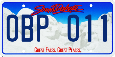 SD license plate 0BPO11