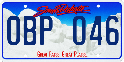 SD license plate 0BPO46