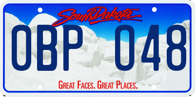 SD license plate 0BPO48