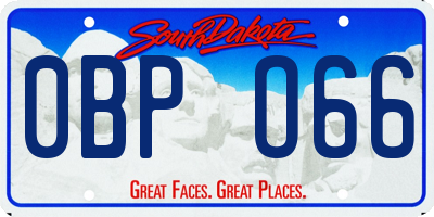 SD license plate 0BPO66