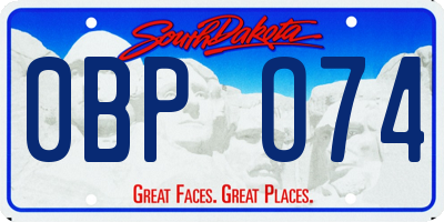 SD license plate 0BPO74