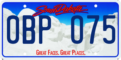 SD license plate 0BPO75