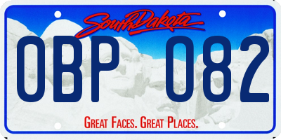 SD license plate 0BPO82