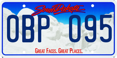 SD license plate 0BPO95