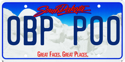 SD license plate 0BPP00