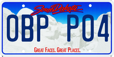 SD license plate 0BPP04