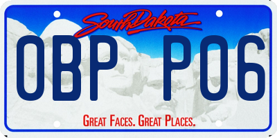 SD license plate 0BPP06