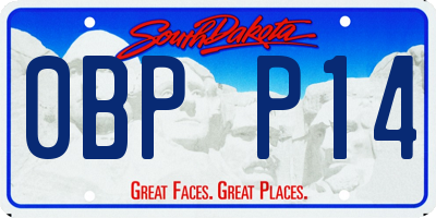 SD license plate 0BPP14