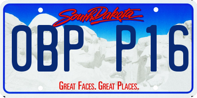 SD license plate 0BPP16