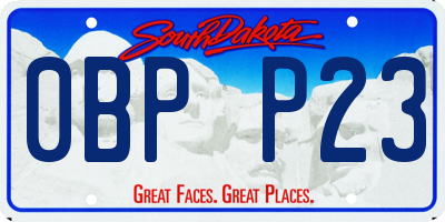 SD license plate 0BPP23