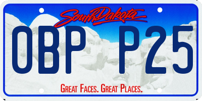 SD license plate 0BPP25