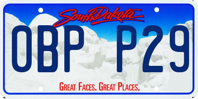 SD license plate 0BPP29