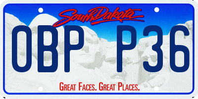 SD license plate 0BPP36