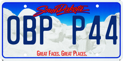 SD license plate 0BPP44