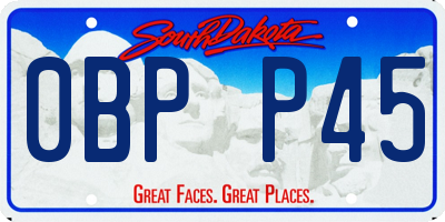 SD license plate 0BPP45