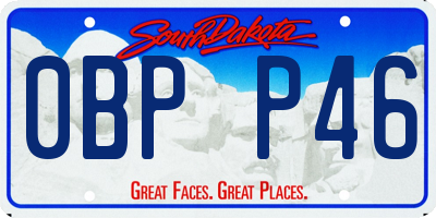 SD license plate 0BPP46