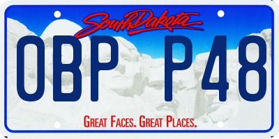 SD license plate 0BPP48
