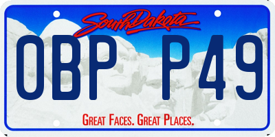 SD license plate 0BPP49