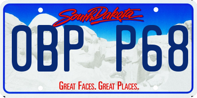 SD license plate 0BPP68