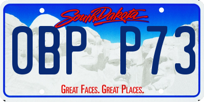 SD license plate 0BPP73
