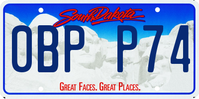 SD license plate 0BPP74