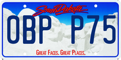 SD license plate 0BPP75