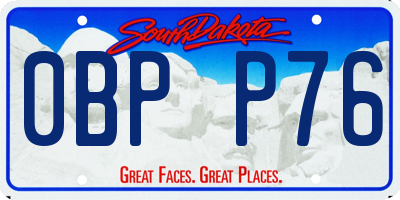 SD license plate 0BPP76