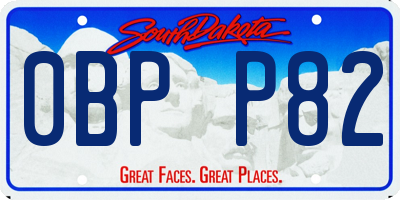 SD license plate 0BPP82