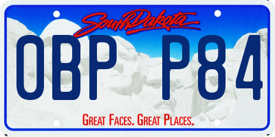 SD license plate 0BPP84