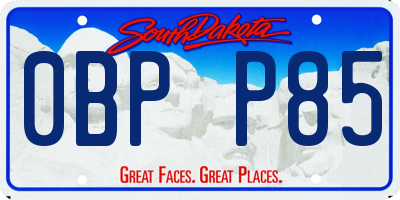 SD license plate 0BPP85
