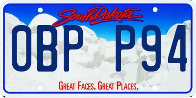 SD license plate 0BPP94