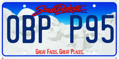 SD license plate 0BPP95