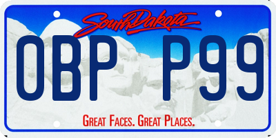 SD license plate 0BPP99