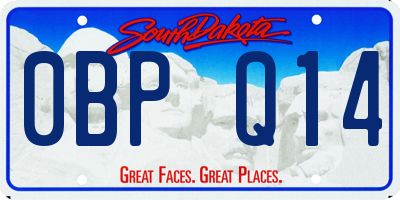 SD license plate 0BPQ14