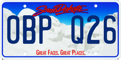 SD license plate 0BPQ26