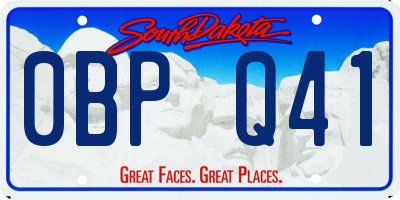 SD license plate 0BPQ41